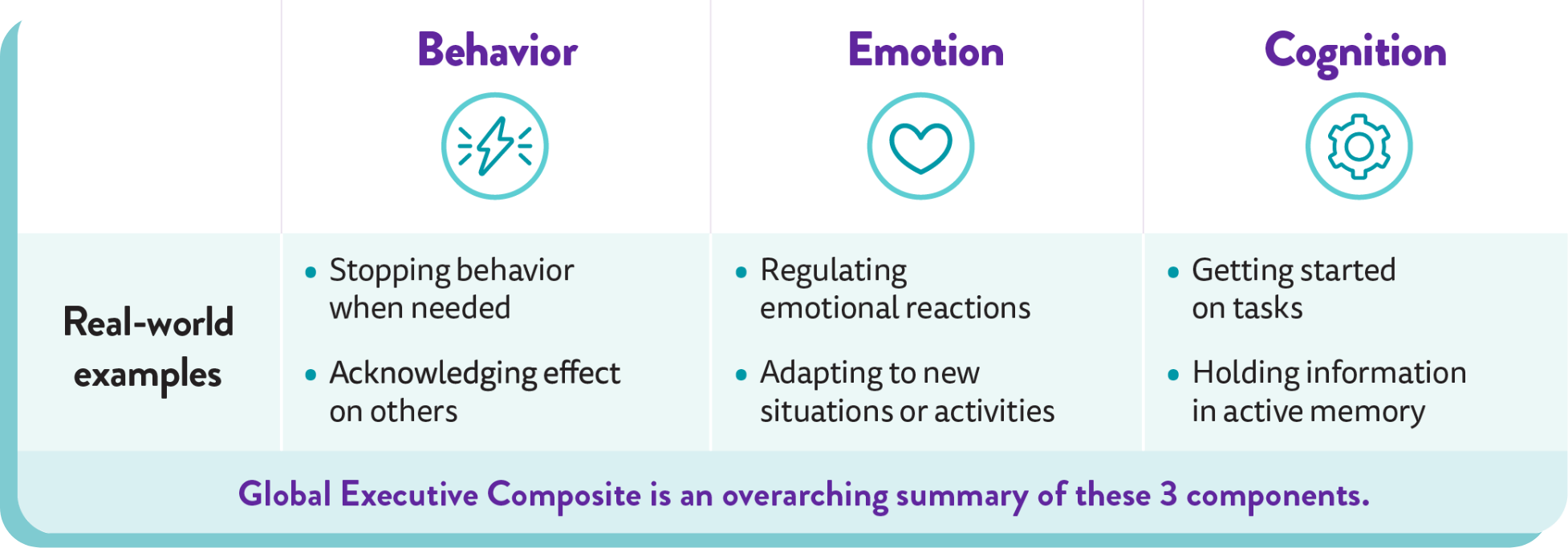 Figure showing how BRIEF® was used as a safety endpoint in the FINTEPLA® Lennox-Gastaut syndrome study. BRIEF evaluates behavior, emotion, and cognition.