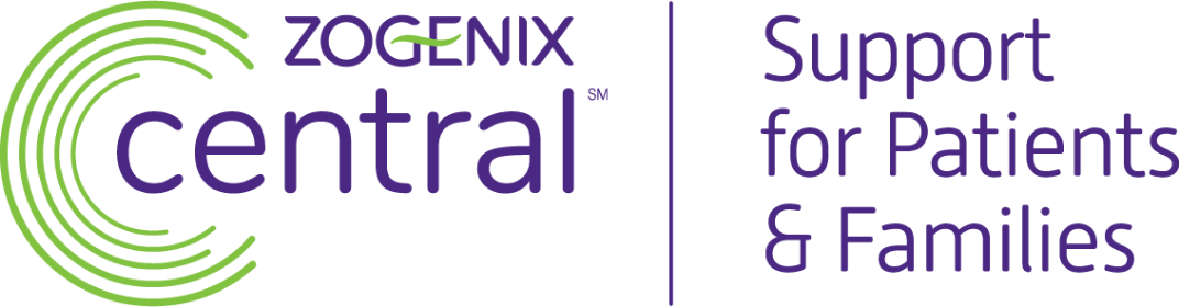 Zogenix Central logo for support for patients and families